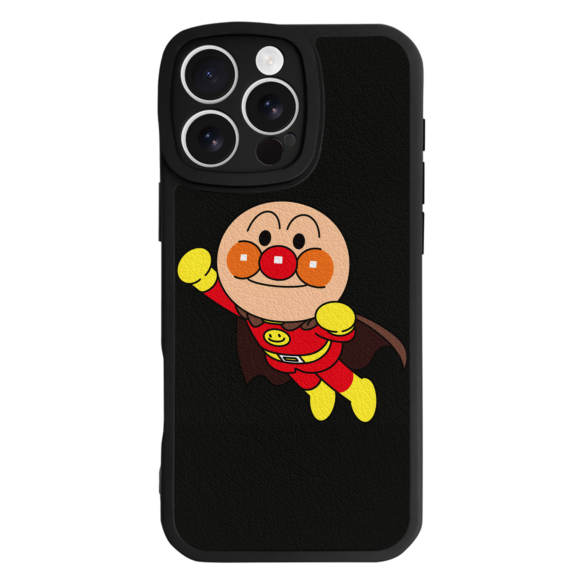 （画像用） アンパンマン Anpanman 【iPhone 16シリーズ対応】シリコンスマホケース（レザー調） 材質：シリコン